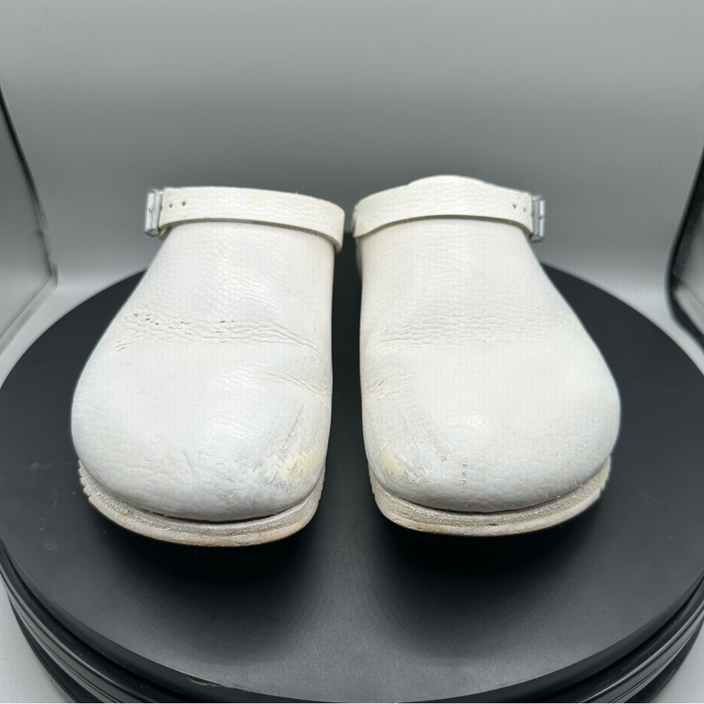 Birkenstock Alpro Philadelphia Super Grip White Leather Clogs Women 8 - Picture 2 of 11